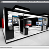 Rendering 3D per stand fieristico Samsung